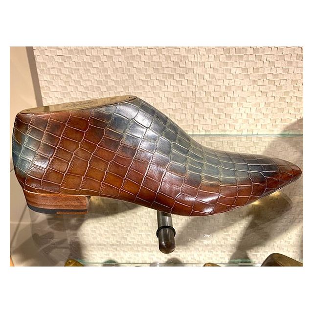 Leest Cognac Blue Croc